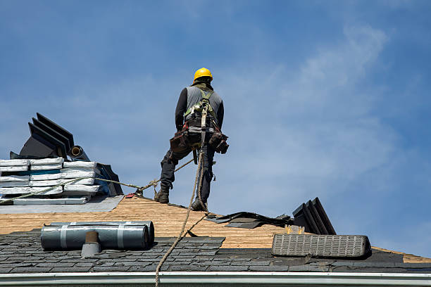 Professional Gutter Installation technician working in Riva, MD
